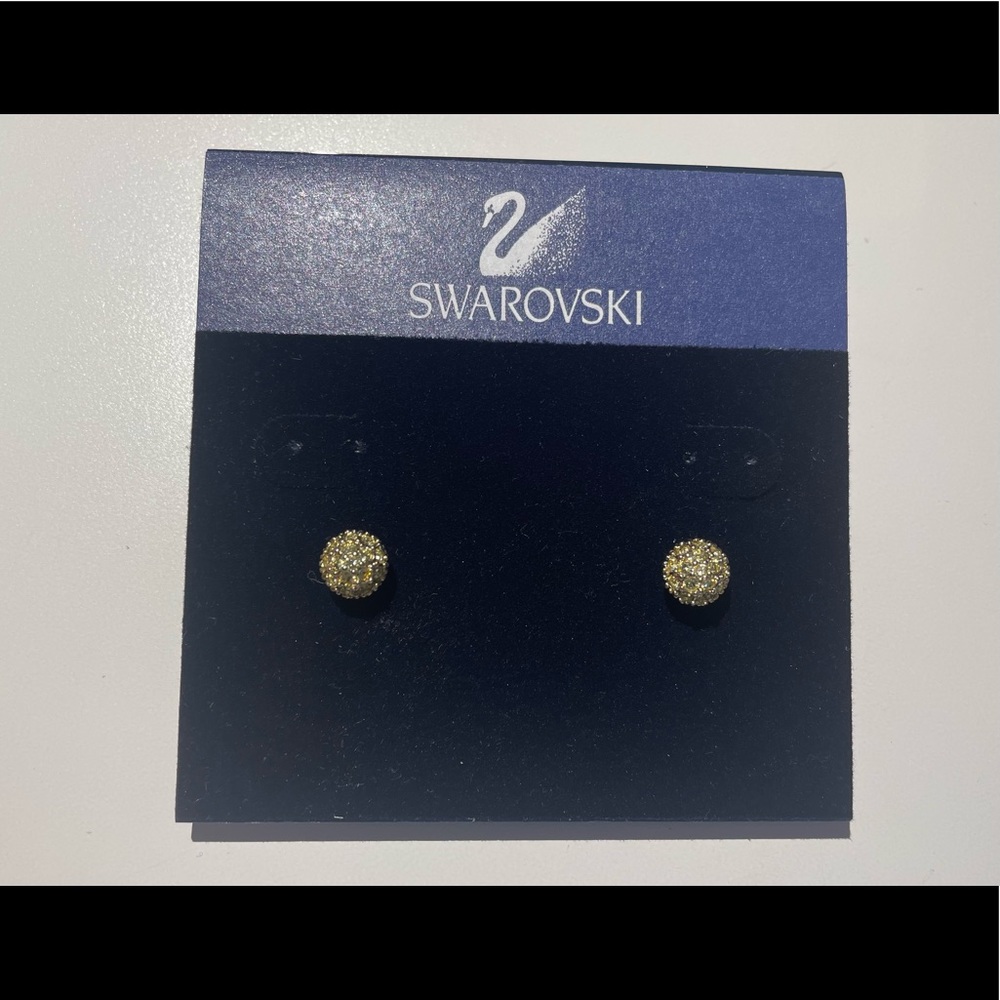 Swarovski Gold Studs